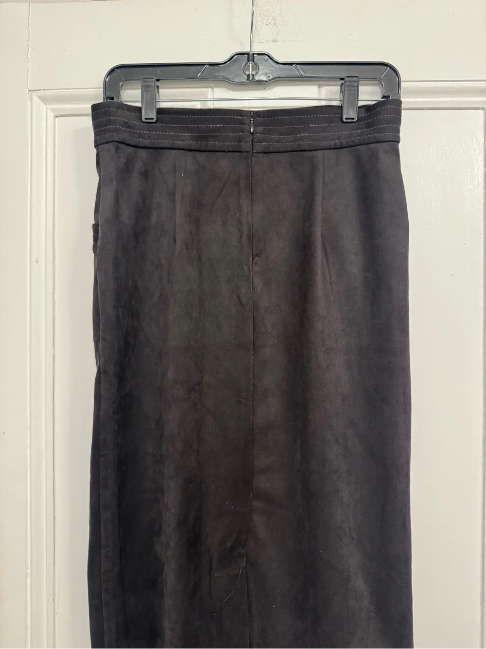 J. McLaughlin Black Suede Pencil Skirt